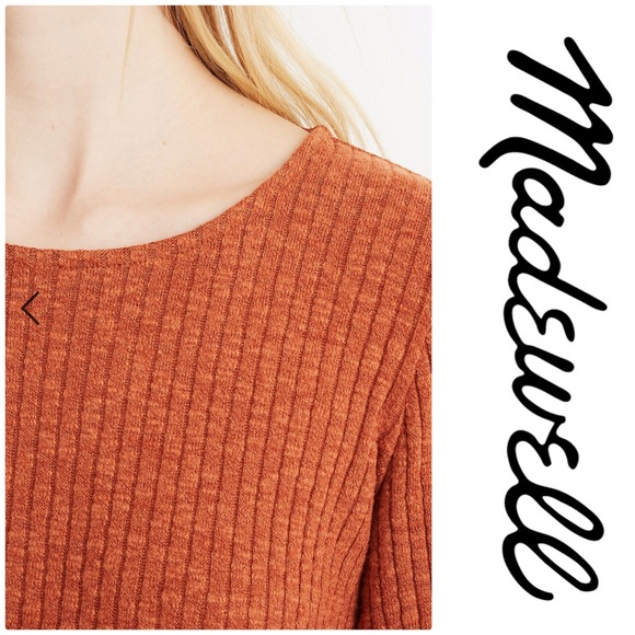 Madewell Ribbed Bubble-Sleeve Dress - Picture 5 of 5